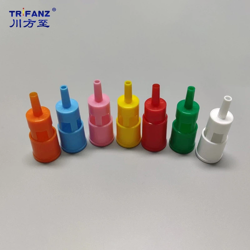 Seven diluters of The Adjustable Venturi Mask Seven diluters of The Adjustable Venturi Mask